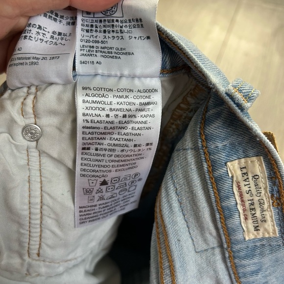 Levi's 501 Original Premium Sport Stripe Cropped Jeans - Picture 7 of 9